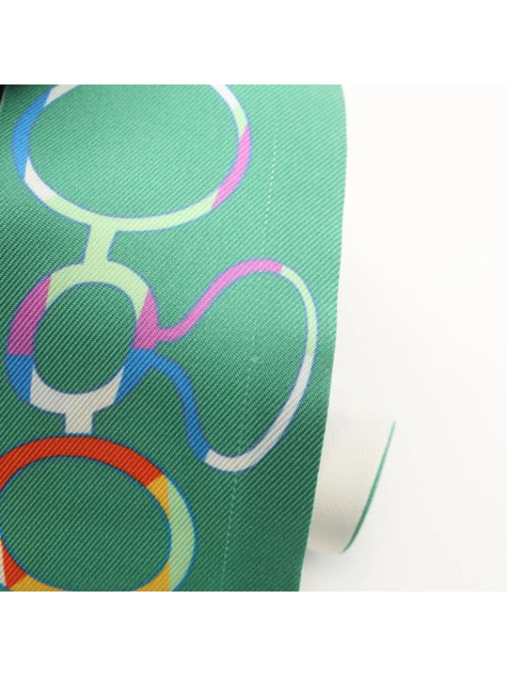 ★SOLD★ Hermes Scarf Re Boucles Ribbon Silk - Picture 8 of 8